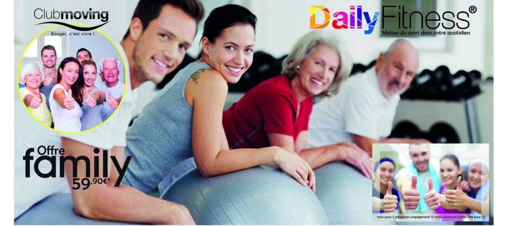 Faire du sport en Seine et Marne - Offre Family - DailyFitness Club Moving